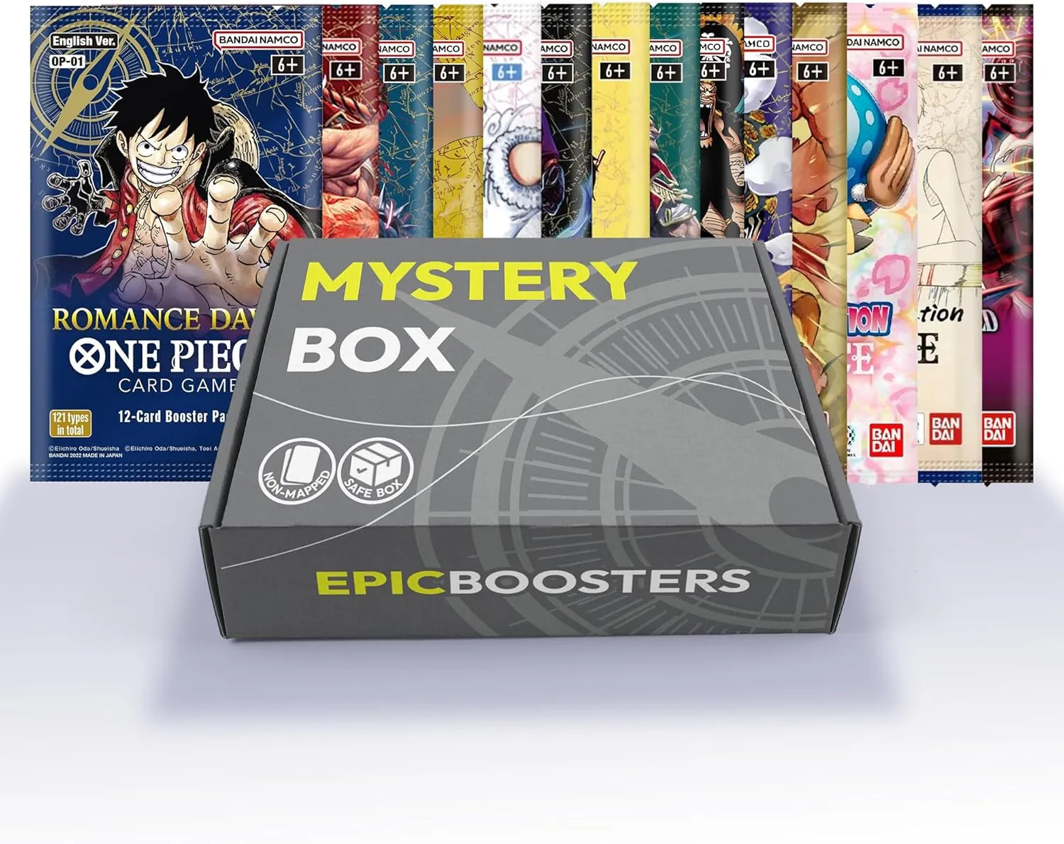 Epic Boosters One Piece TCG Mystery Box (5 English Booster Packs) | Guaranteed 1 Rare Pack | Ideal for One Piece TCG Enthusiasts, Card Collectors and Anime Fans.