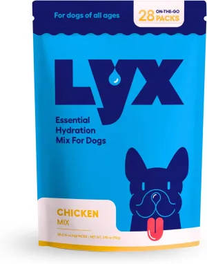 Essential Hydration for Dogs – Electrolyte & Nutrient Water Enhancer for Active & Senior Dogs – Supports Hydration, Recovery & Wellness – Travel-Friendly Supplement Packets – 28 Count (Chicken)