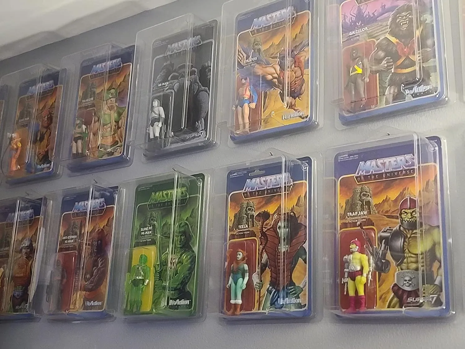 EVORETRO Action Figure Display Case for Kenner, Super7 Reaction Figures, 3.75 in Carded Toy Figures Such as Star Wars, Marvel Legends, Motu, GI Joe, Durable Plastic Retro Blister Protective Cases
