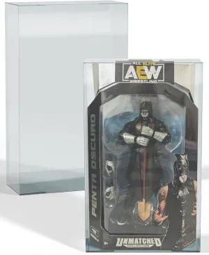 EVORETRO PET Protectors for AEW Unmatched Series 8 (0.40mm, 10-Pack) – Clear Protective Display Cases for Action Figures