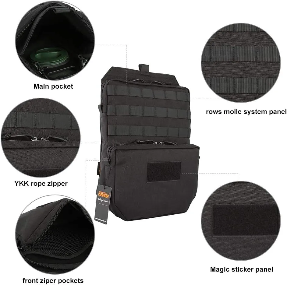 EXCELLENT ELITE SPANKER Tactical MOLLE Hydration Pack for 3L Hydration Water Bladder Molle Vest Accessory