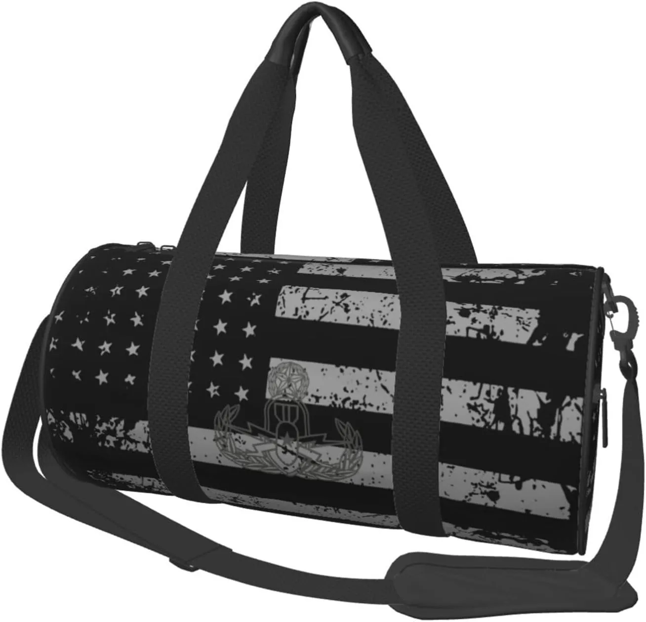 Explosive Ordnance Disposal Eod Travel Luggage Duffel Bag Sports Rolling Foldable Duffel Bag, Black