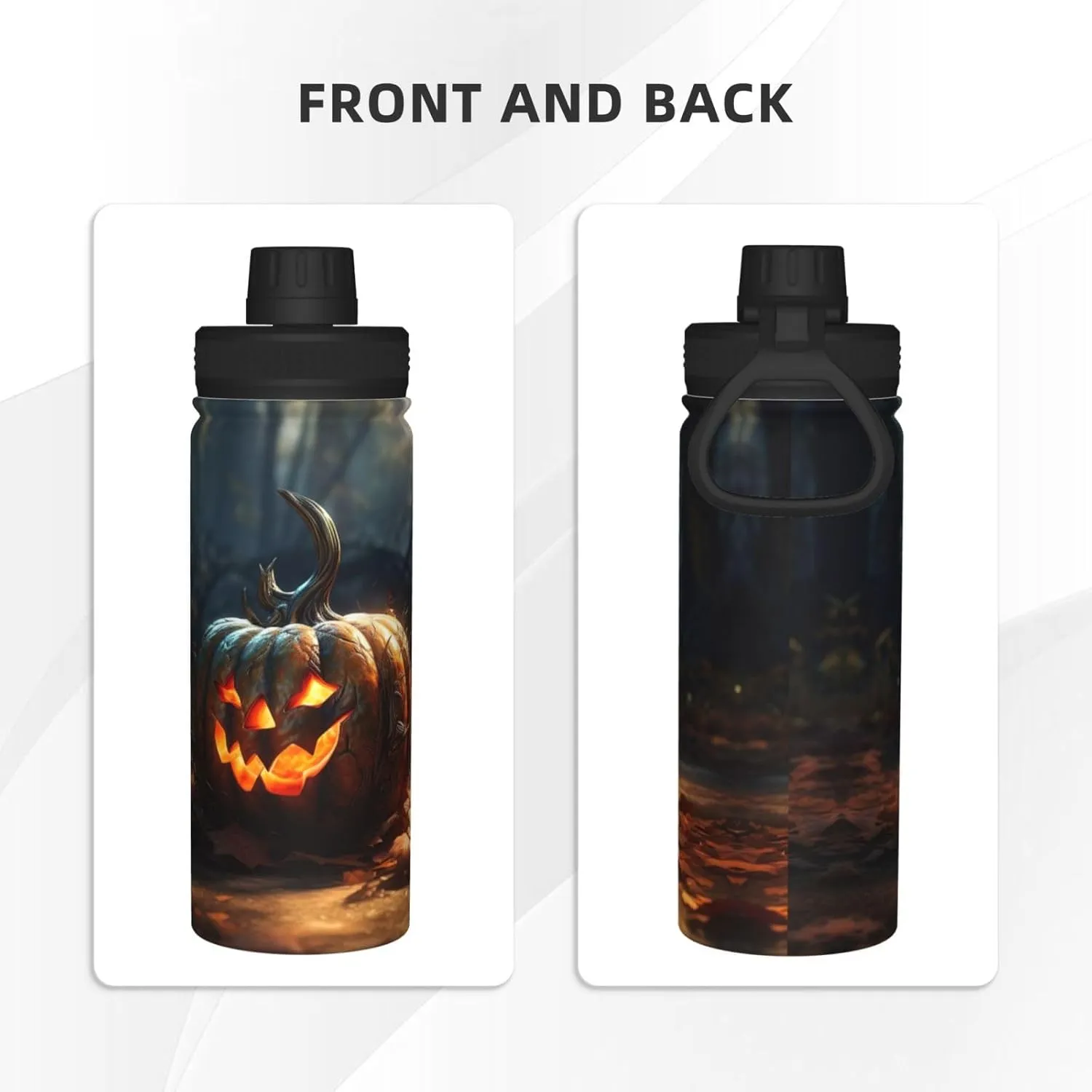 Fall Pumpkin 18oz Sports Insulated Bottle For Outdoor Activities,Your Ideal Companion Staying Hydrated