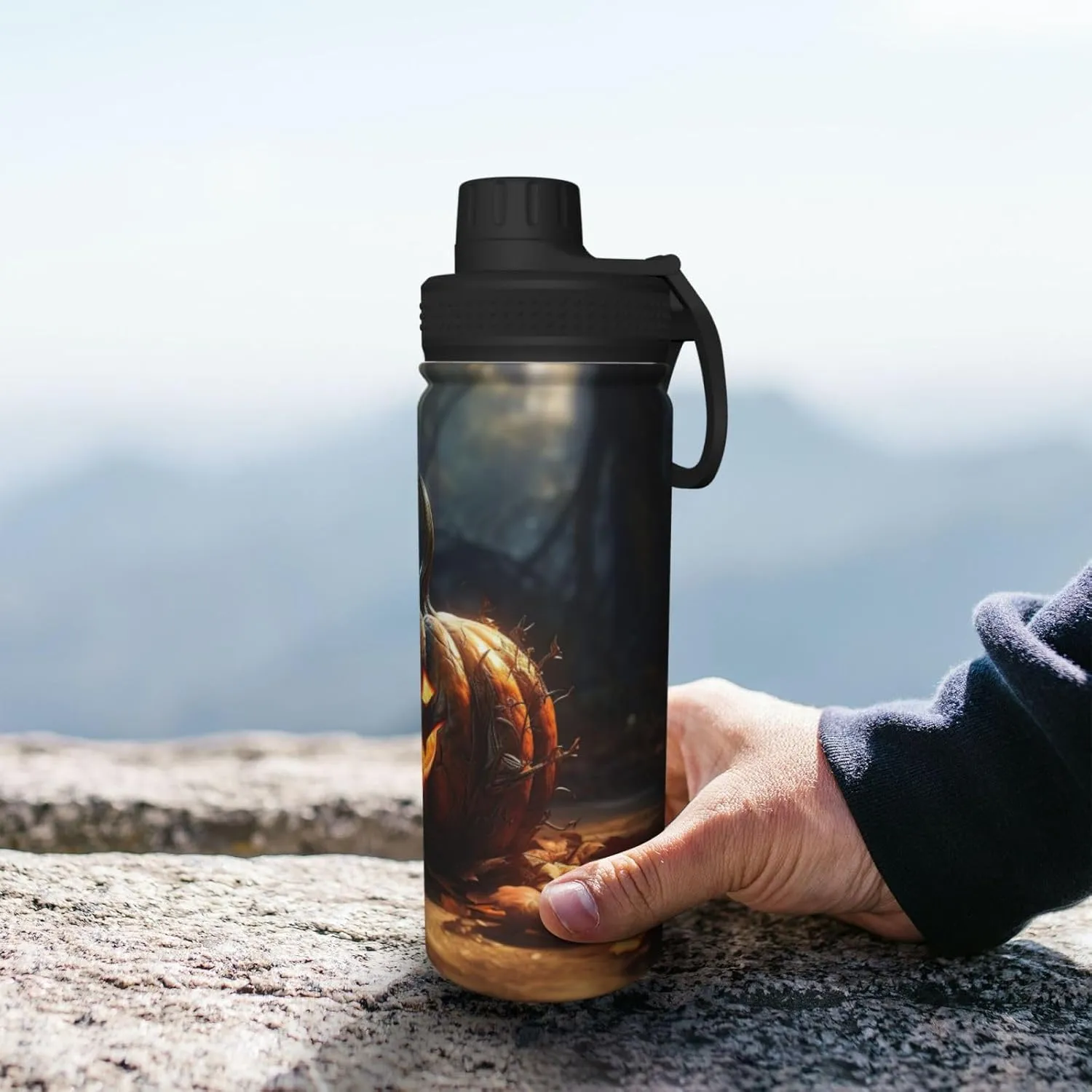 Fall Pumpkin 18oz Sports Insulated Bottle For Outdoor Activities,Your Ideal Companion Staying Hydrated