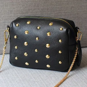 fashion Rivet women shoulder handbag PU leather Crossbody bag designer vintage women mini chain messenger bag