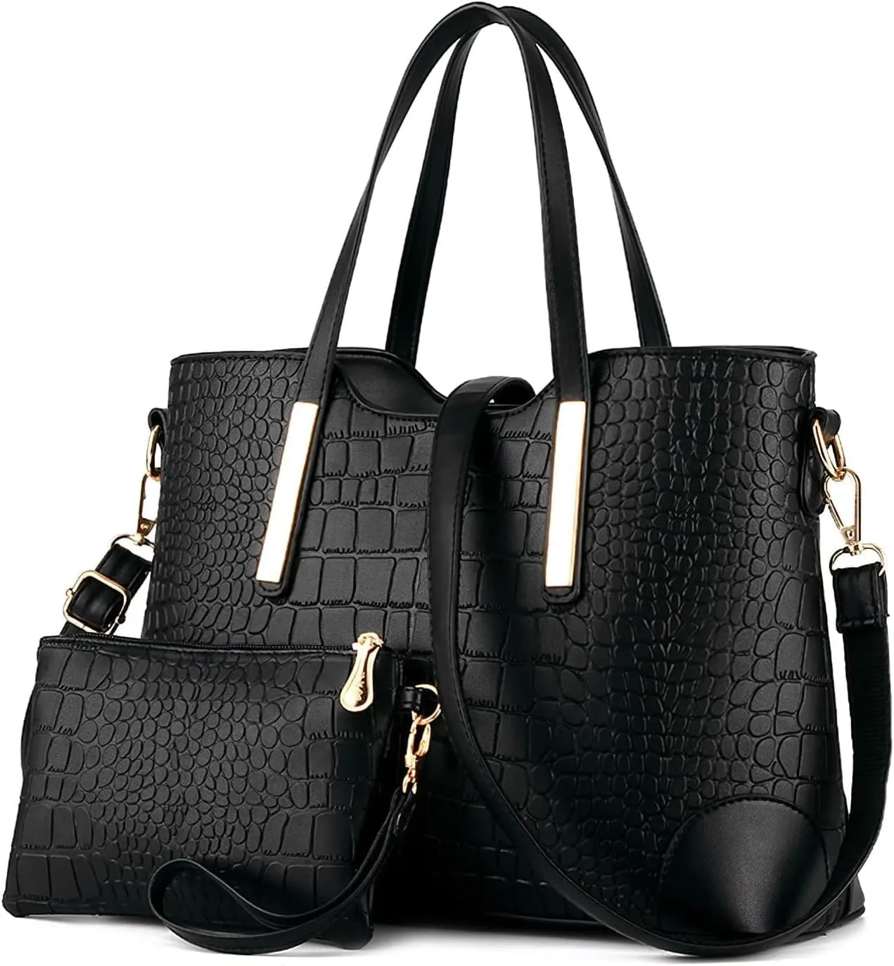 Fashion Women Handbags Set 2 Pcs Large Shoulder Bag Multifunctional