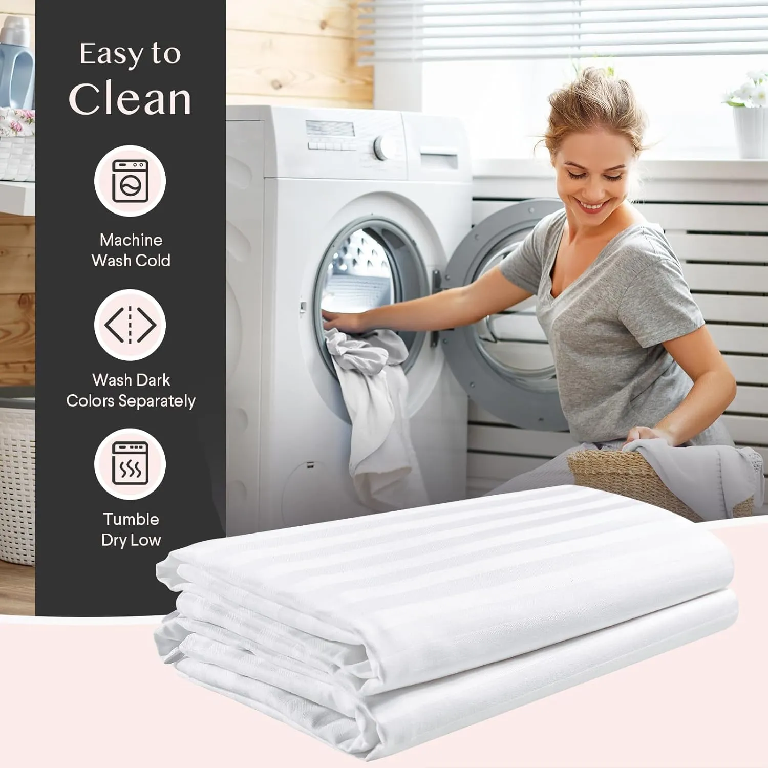FAUNNA 600TC 100% Cotton Pillow Protectors, Standard Size (20x26), 4 Pack, Oeko-TEX Certified, Hotel Grade Pillow Cover with Silent Zipper, Zip Up Pillow Cases, White