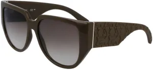 Ferragamo Women's Sf1088se 57Mm Sunglasses, Green