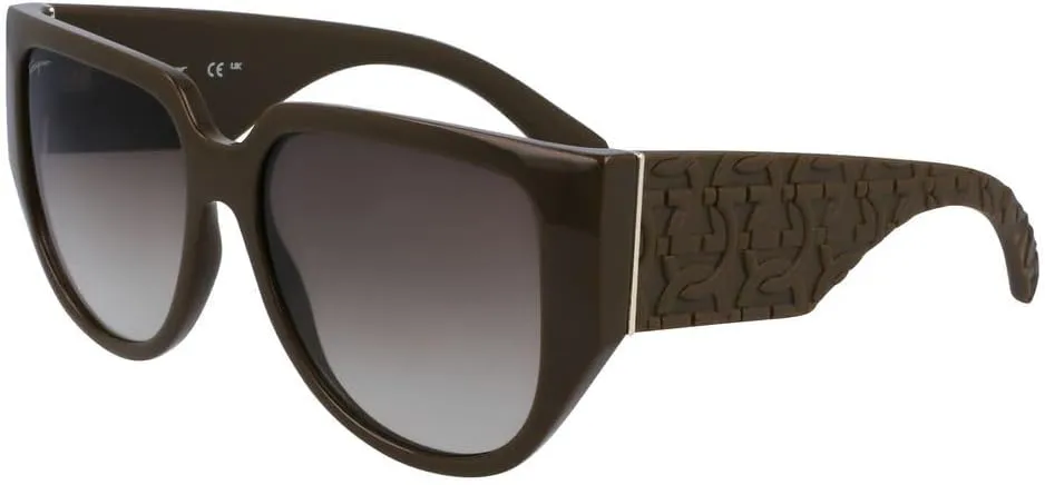 Ferragamo Women's Sf1088se 57Mm Sunglasses, Green