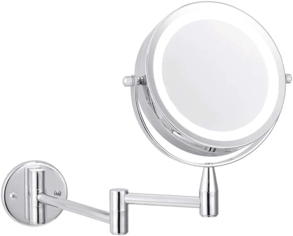 FIDEMM 5X Magnifying LED Lights Shaving Wall Mounted Bathroom Mirror Makeup Bath Shave Makeup Cosmetic Mirror Vanity Smart