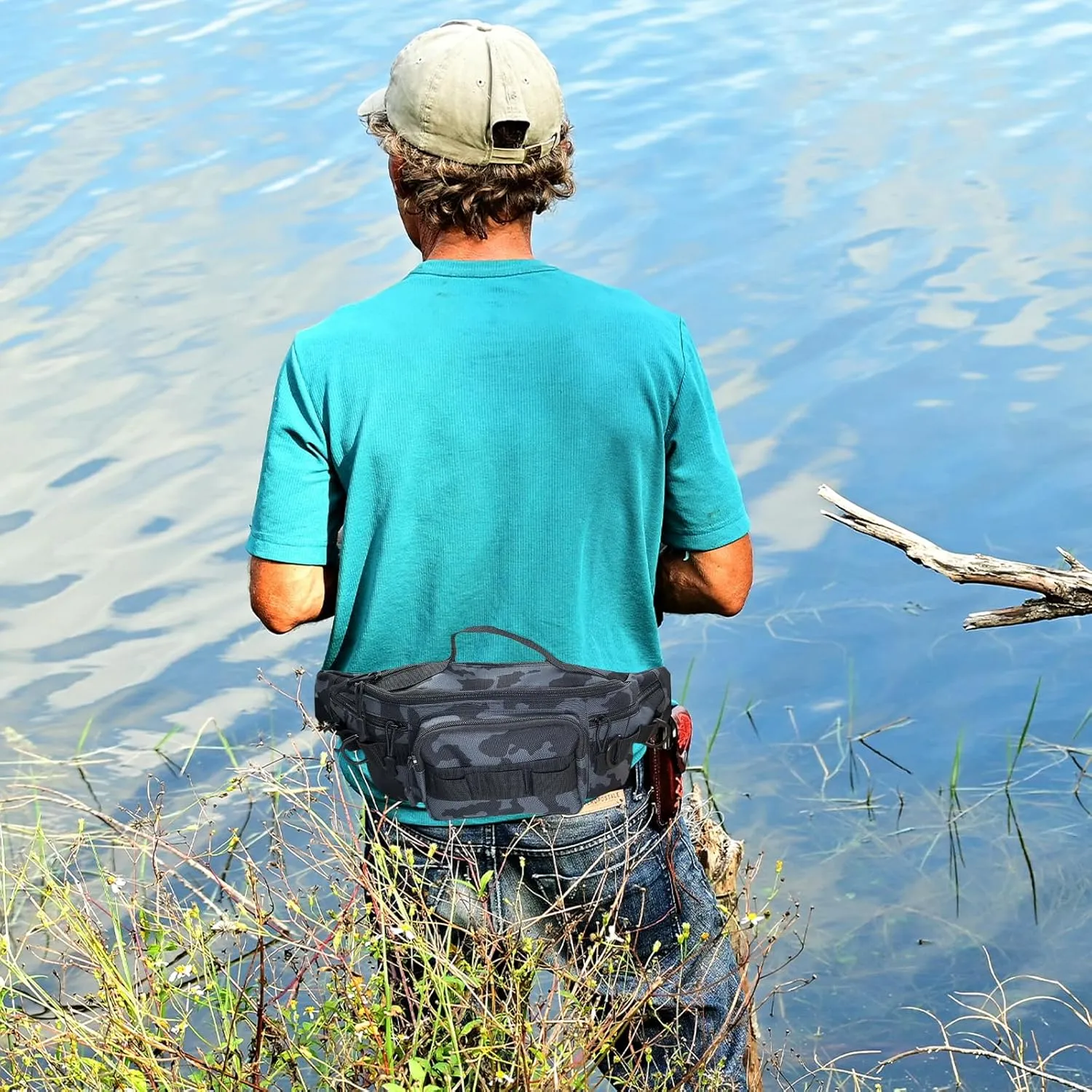 Fishing Fanny Pack for Men -Fishing Fanny Pack-Lightweight and Fishing Sling Pack