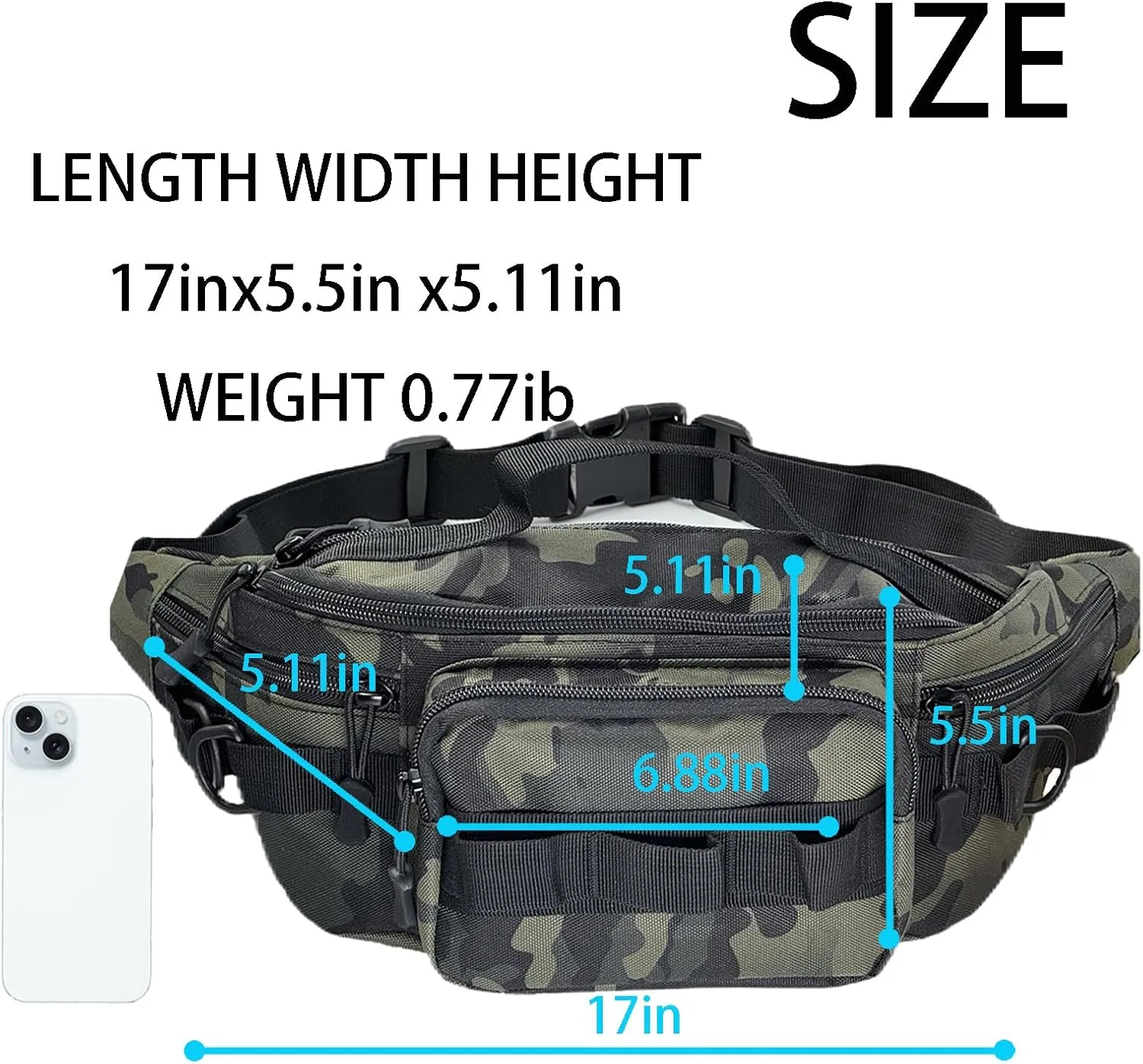 Fishing Fanny Pack for Men -Fishing Fanny Pack-Lightweight and Fishing Sling Pack