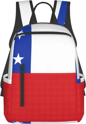 Flag Of Chile Lightweight Outdoor Backpack Functional Bag For Travel Work And Hiking Backpack For Men