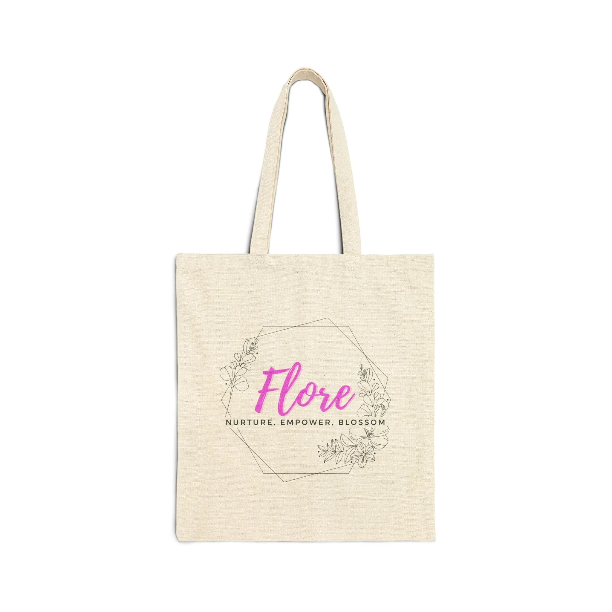 Flore Cotton Canvas Tote Bag – Nurture, Empower, Blossom