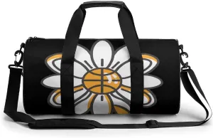 Flower Daisy Basketball Center Travel Duffel Bag Gym Bags Sports Tote Shoulder Weekender Handbag for Men Women