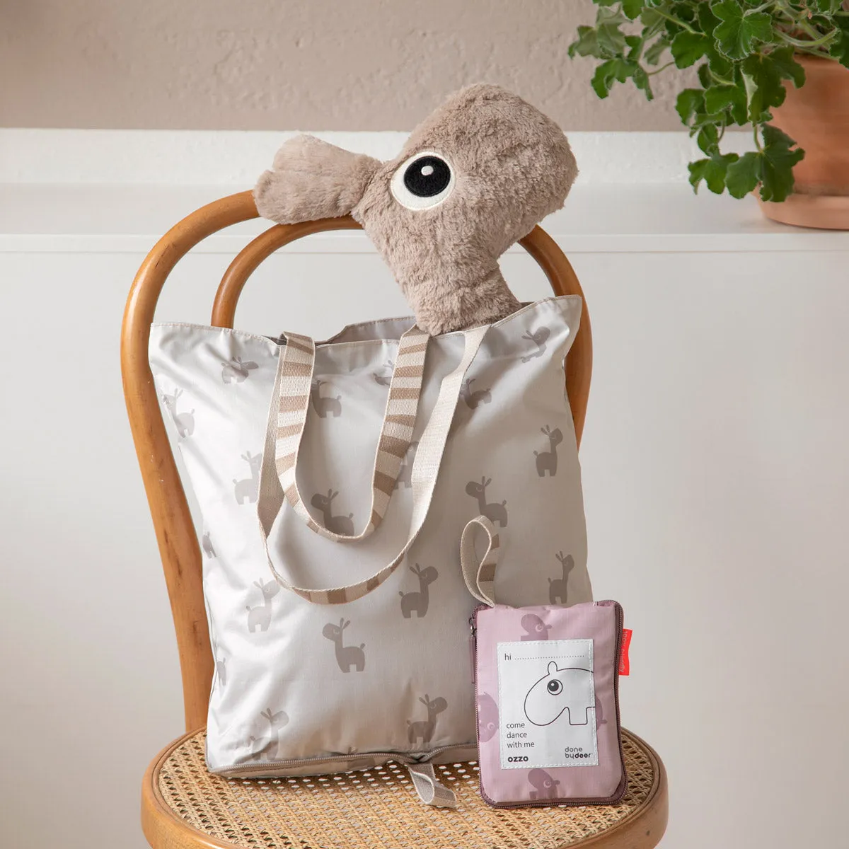 Foldable tote bag - Ozzo - Powder