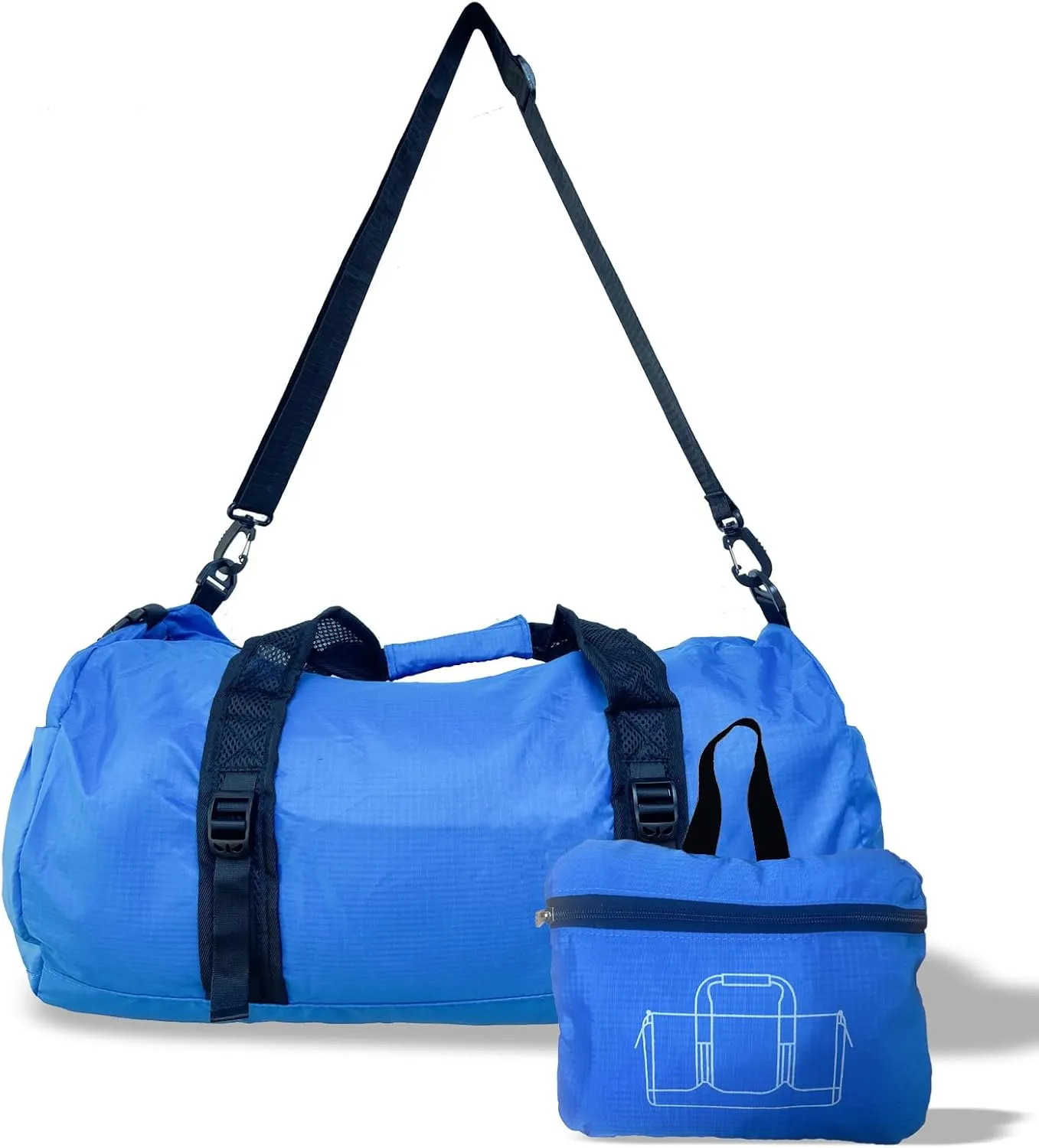 Foldable Travel Duffel Bag,Unisex Travel Tote Bag,Fitness Sports Tote Bag,Waterproof Duffel Bag' 41L Weekend Travel Overnight Bag (Blue)