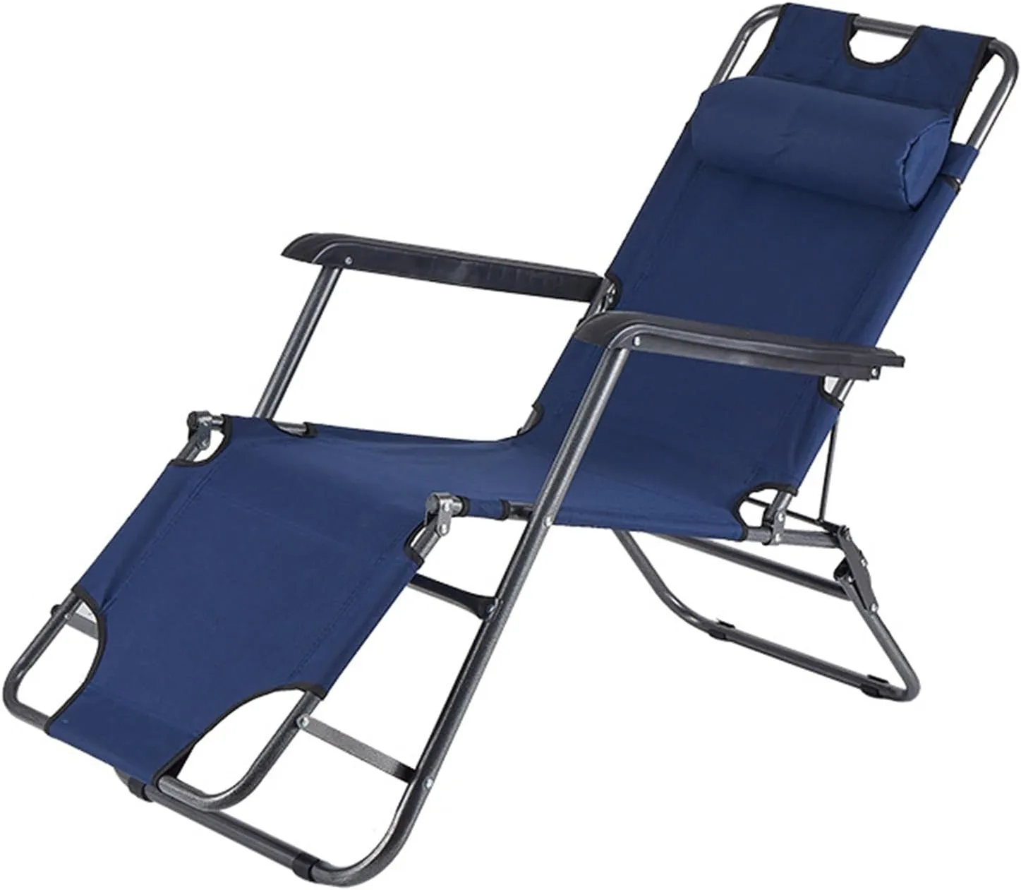 Folding Bed,Outdoor Folding Camp Bed,Folding Bed That Can Be Used As A Recliner,Folding Storage Design,Easy to Transport and Store(Blue)