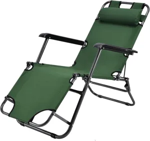 Folding Bed,Outdoor Folding Camp Bed,Folding Bed That Can Be Used As A Recliner,Folding Storage Design,Easy to Transport and Store(Green)