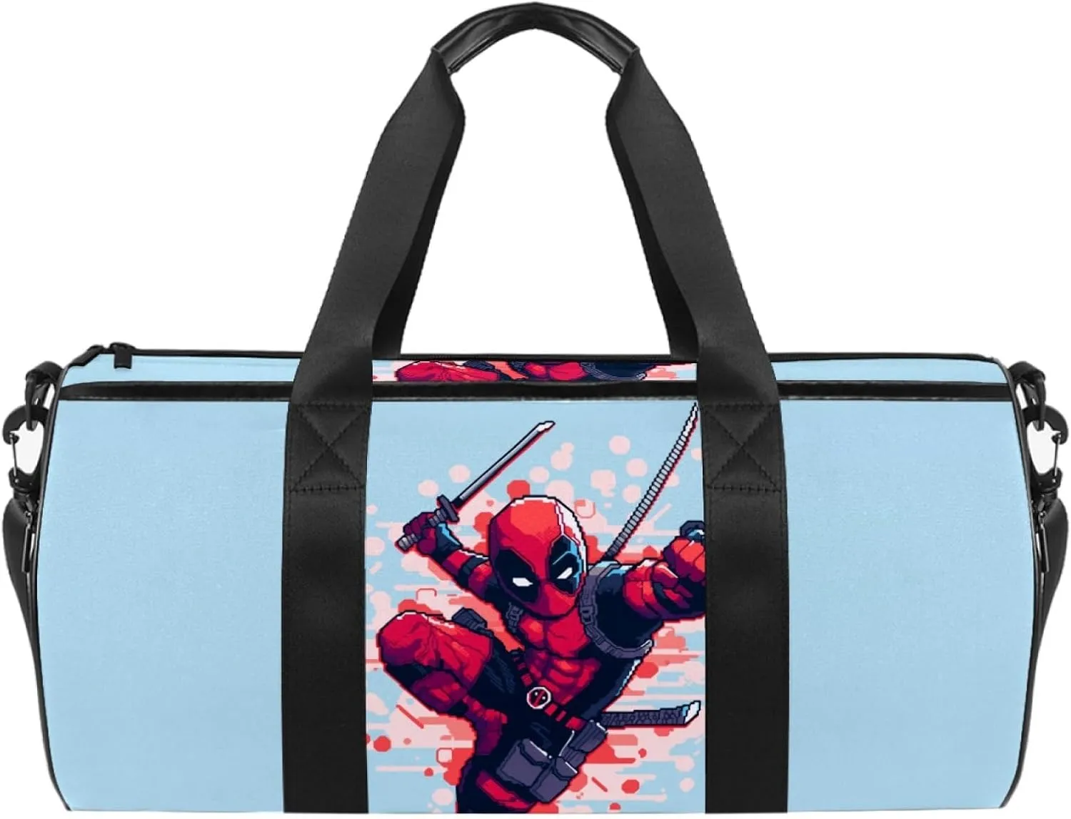 For Deadpool Large Capacity Sports Bag with Interior Zipper Pocket - Perfect Luggage, Shoe, Soccer, and Gym Bag