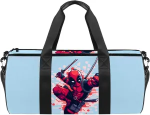 For Deadpool Large Capacity Sports Bag with Interior Zipper Pocket - Perfect Luggage, Shoe, Soccer, and Gym Bag