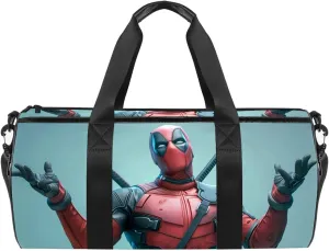 For Deadpool Sports Bag, Duffle Bag, Swim Bag, Luggage Bag, Carry on Bag - 17.7 inches with Interior Zipper Pocket, Large Capacity for Gym, Travel, and Sports Use