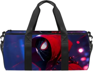 For Spiderman 17.7-Inch Sports Bag with Interior Zipper Pocket: Versatile Weekender Bag for Swim, Yoga, Duffle, and Luggage