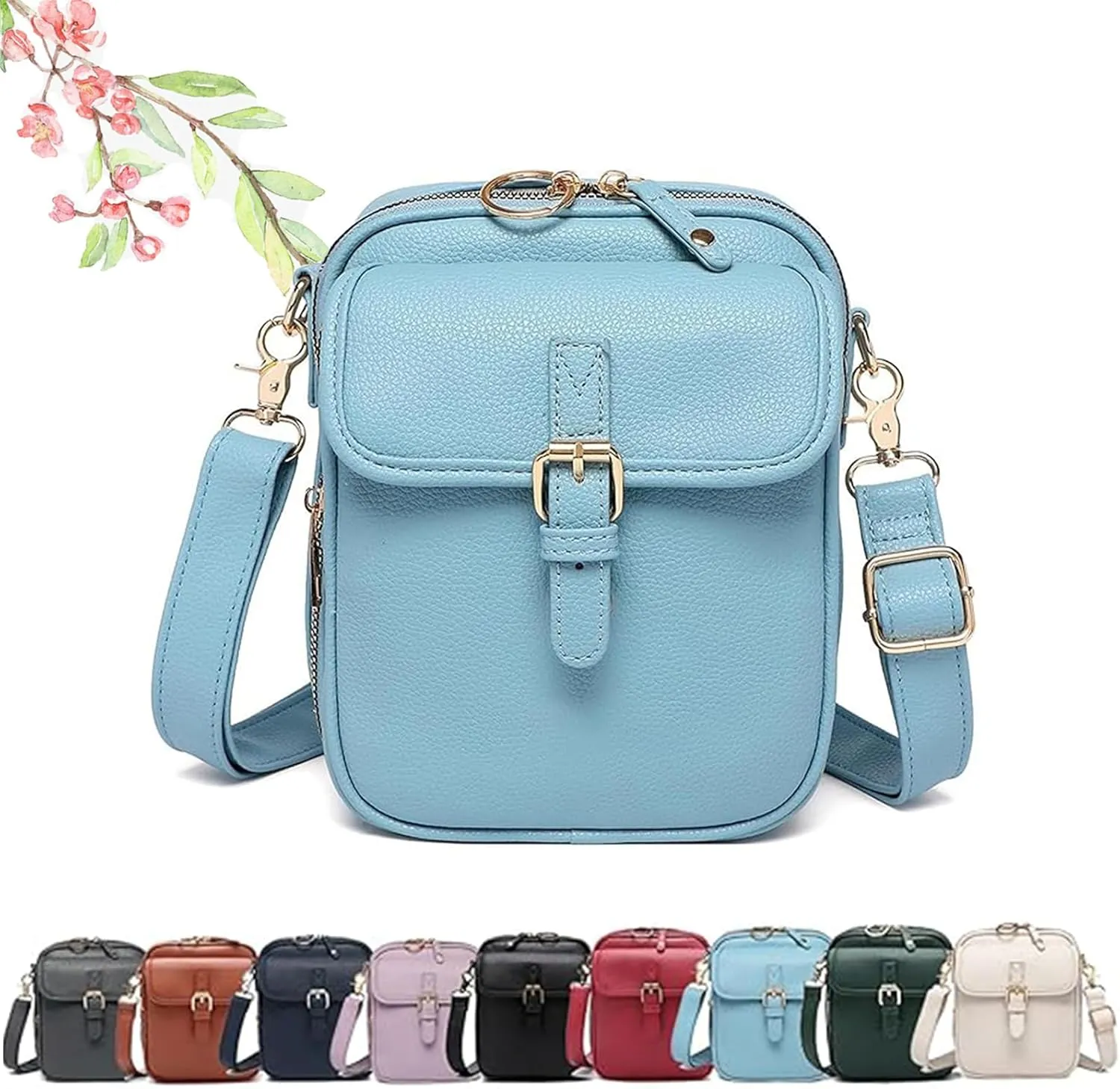 Forcipower Crossbody Bag, Collaborate Crossbody Leather Bag, Urvashi Anti Theft Shoulder Messenger Bags Card Slots for Woman