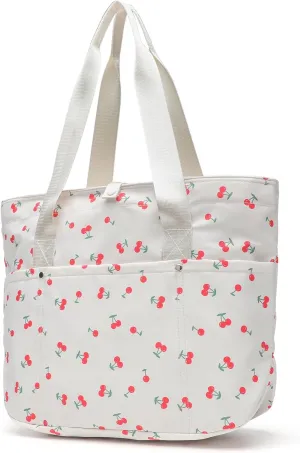 FOTN Tote Bag for Women, Foldable Tote Bag With Zipper Large Shoulder Bag Top Handle Handbag for Travel, Work