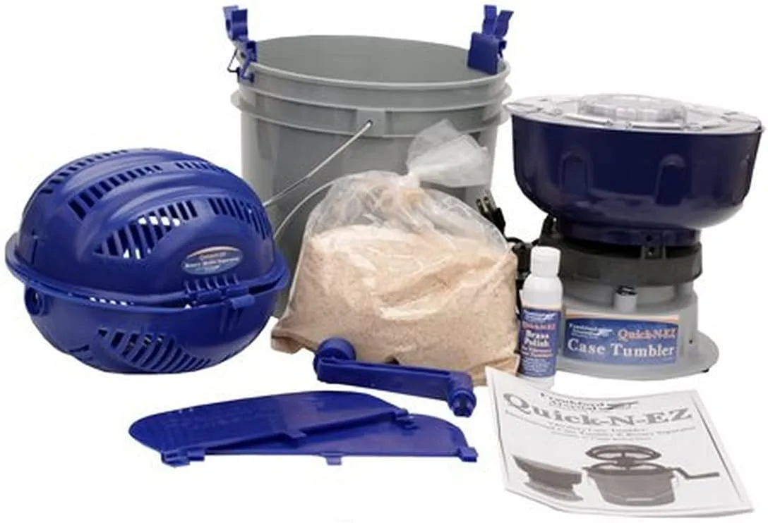 Frankford Arsenal Quick-N-EZ 110V Case Tumbler Kit with Sifter for Brass Cartridge Cleaning and Polishing for Reloading
