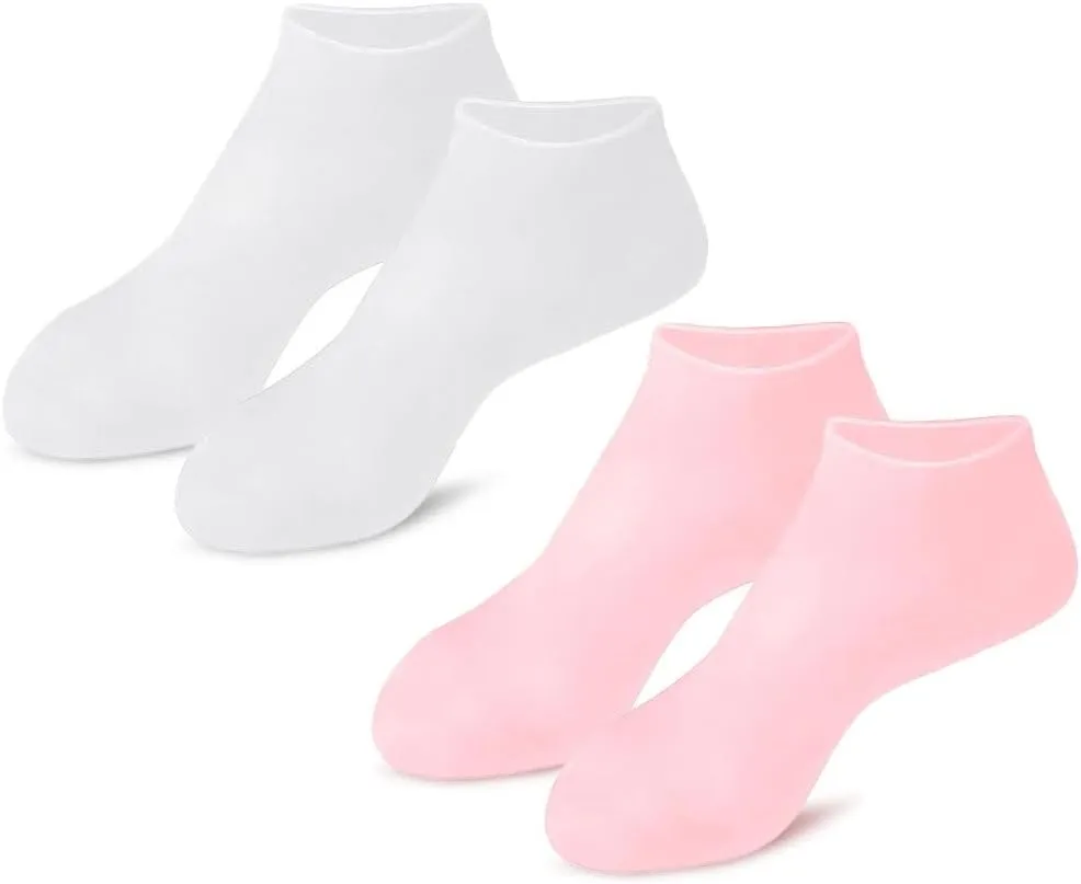 FRCOLOR 2 Pairs Exfoliating Moisturizing Socks Calcetines para Mujer Socks for Booties Girl Socks Foot Protection Covers Sebs Foot Care Socks Elastic Boat Socks Foot Caring Masks Spa Socks