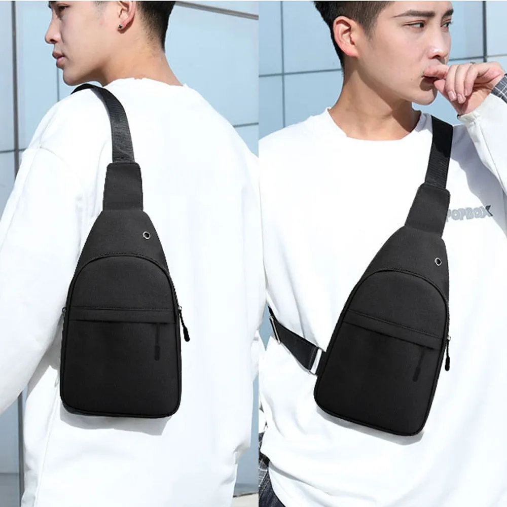 Funki Buys | Bags | Canvas Multi Pocket Crossbody Chest Bag