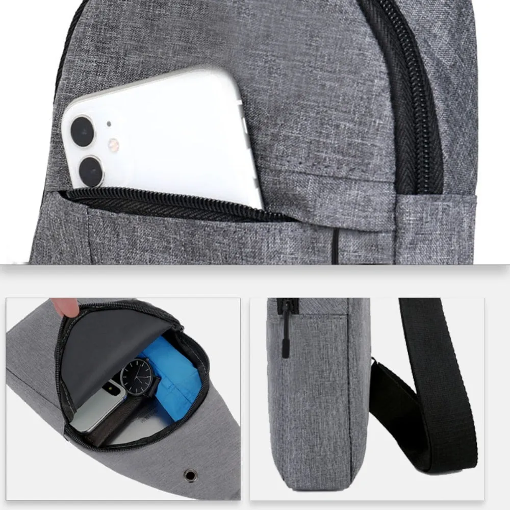 Funki Buys | Bags | Canvas Multi Pocket Crossbody Chest Bag