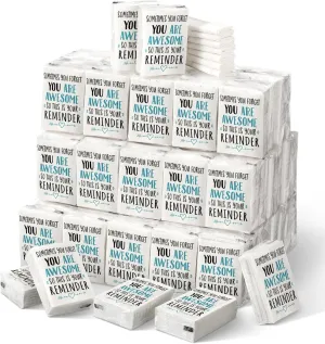 Fuutreo Motivational Facial Tissue Packs 3 Ply Inspirational Pocket Travel Packs Appreciation Gifts Soft Tissues Packs Individual Packs Travel Bulk for Wedding
