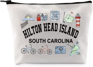 G2TUP South Carolina Lover Gift Hilton Head Island South Carolina Makeup Bag Hilton Head Island Lover Cosmetic Bag South Carolina Souvenir Gift (Hilton Head Island MB)