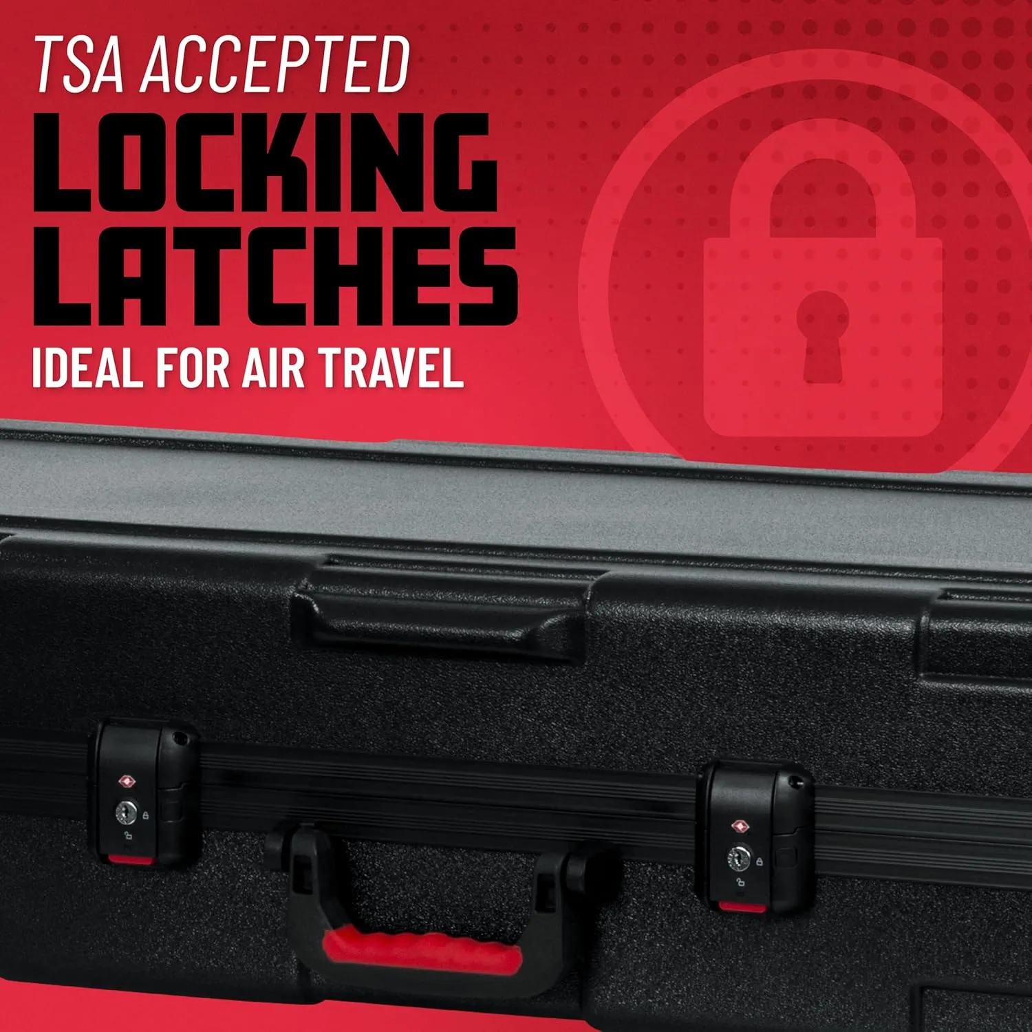 Gator Cases Frequent Flyer's Series Molded Flight Case for 88-Note Keyboards with TSA Approved Locking Latches and Recessed Wheels, (GTSA-KEY88)