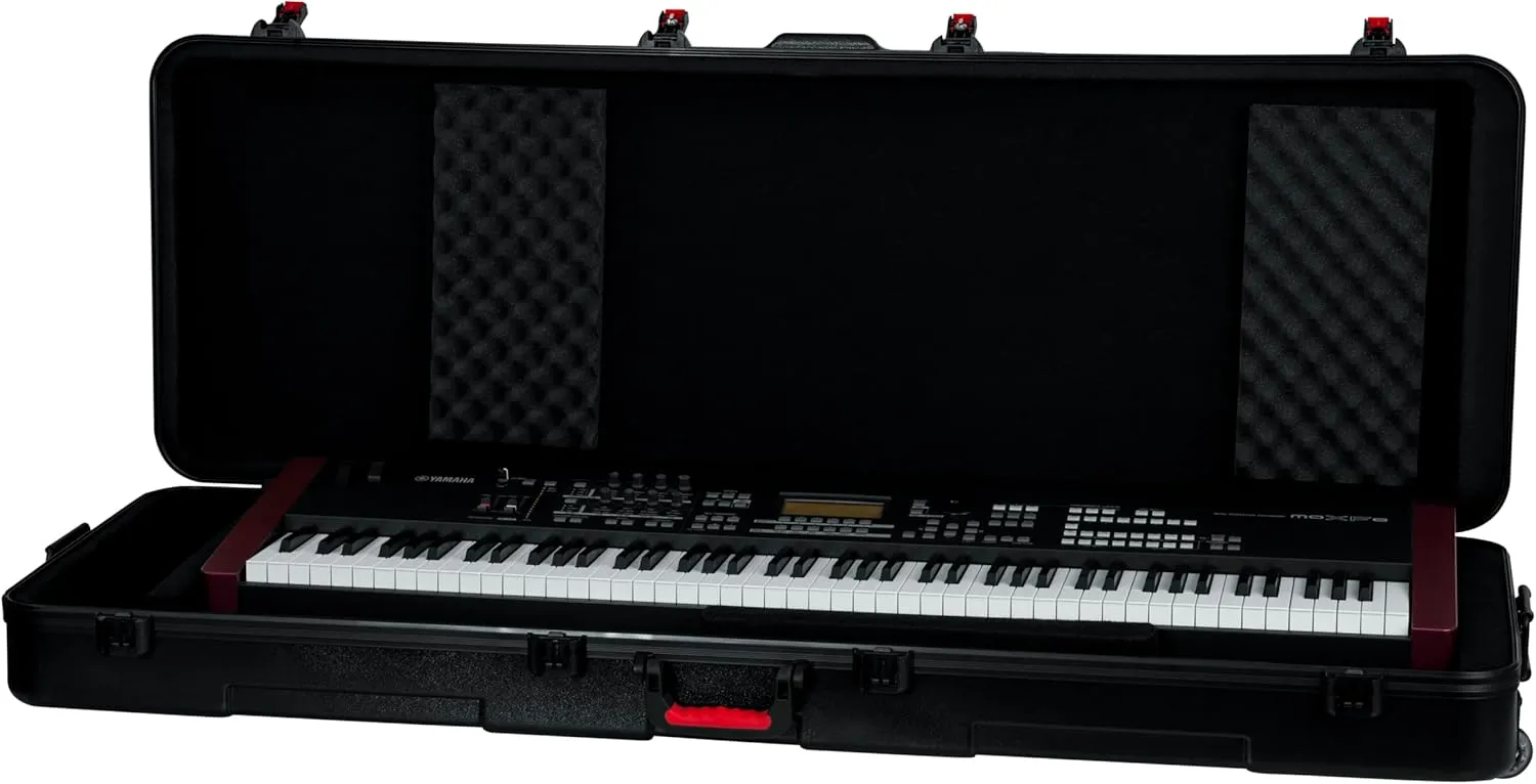 Gator Cases Frequent Flyer's Series Molded Flight Case for 88-Note Keyboards with TSA Approved Locking Latches and Recessed Wheels, (GTSA-KEY88)