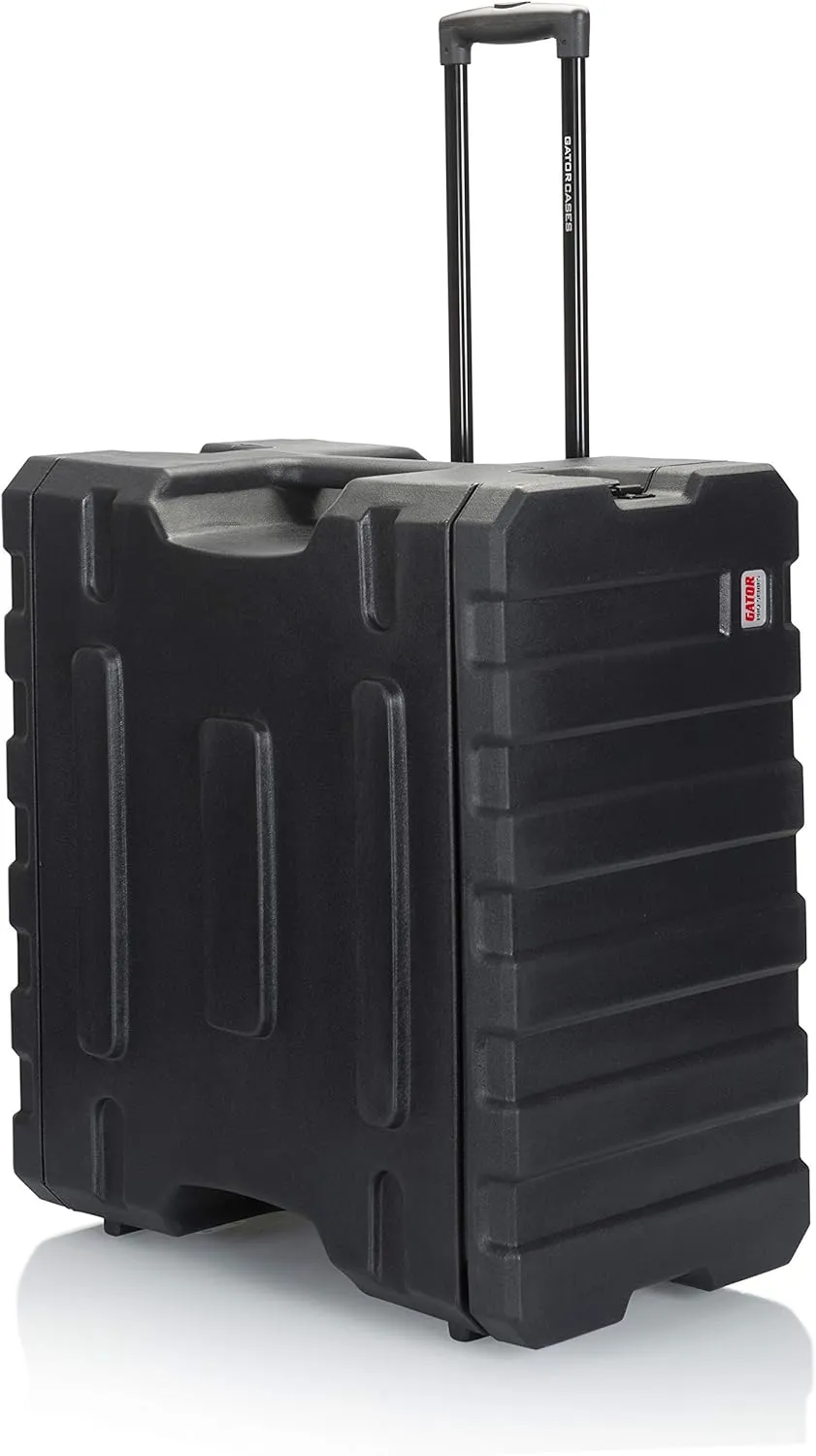 Gator Cases Pro Series 6U Rolling Rack Case with 19" Depth, Tow Handle & Recessed Wheels, Roto Molded Made in USA (G-PROR-6U-19)