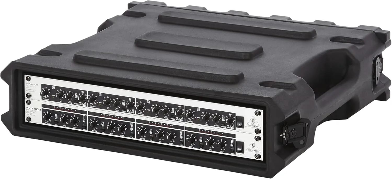 Gator Cases Pro Series Rotationally Molded 2U Rack Case with Standard 19" Depth, Made in USA (G-PRO-2U-19)