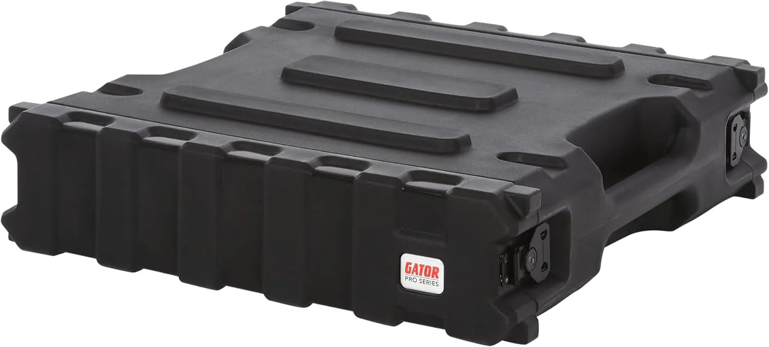 Gator Cases Pro Series Rotationally Molded 2U Rack Case with Standard 19" Depth, Made in USA (G-PRO-2U-19)