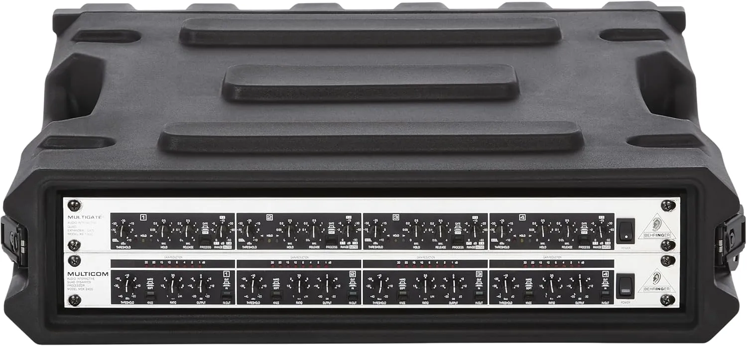 Gator Cases Pro Series Rotationally Molded 2U Rack Case with Standard 19" Depth, Made in USA (G-PRO-2U-19)