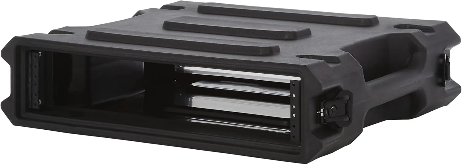 Gator Cases Pro Series Rotationally Molded 2U Rack Case with Standard 19" Depth, Made in USA (G-PRO-2U-19)