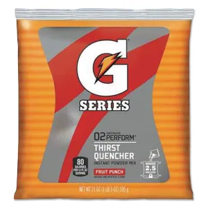 GATORADE FOODS & BEVERAGES 32 Pack 21 OZ Fruit Punch Gatorade Powder Packets Provides 2