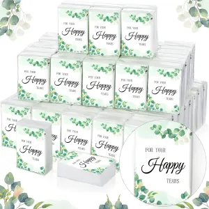 Geelin 100 Pack Wedding Facial Tissues Items Welcome Bags Pocket Tissues Mini Travel Size Favors for Guests Happy Tears for Wedding Party Ceremony Graduation(Fresh Style)