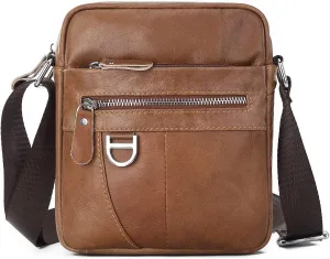 Genuine Leather Messenger Crossbody Shoulder Bag for Women Men Purse