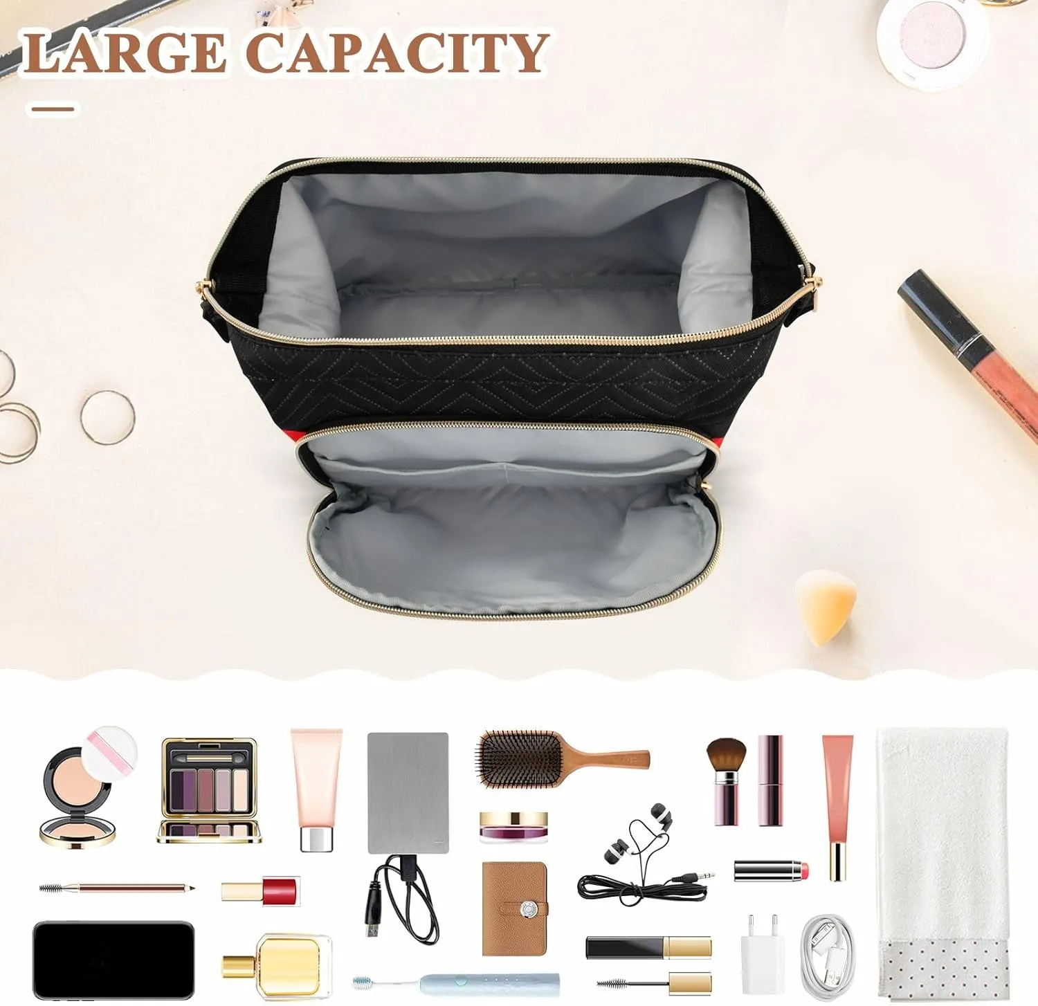 Germany Flag Cosmetic Bags Travel Cosmetic Organizer Toiletry Bag Makeup Bag Travel Cosmetic Bag Toiletry Bag Organizer Pouch