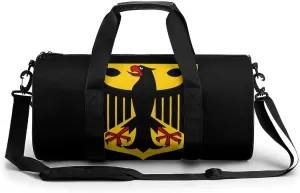 Germany National Emblem Travel Duffel Bag Sports Tote Gym Bag with Shoulder Strap Weekender Overnight for Men Women