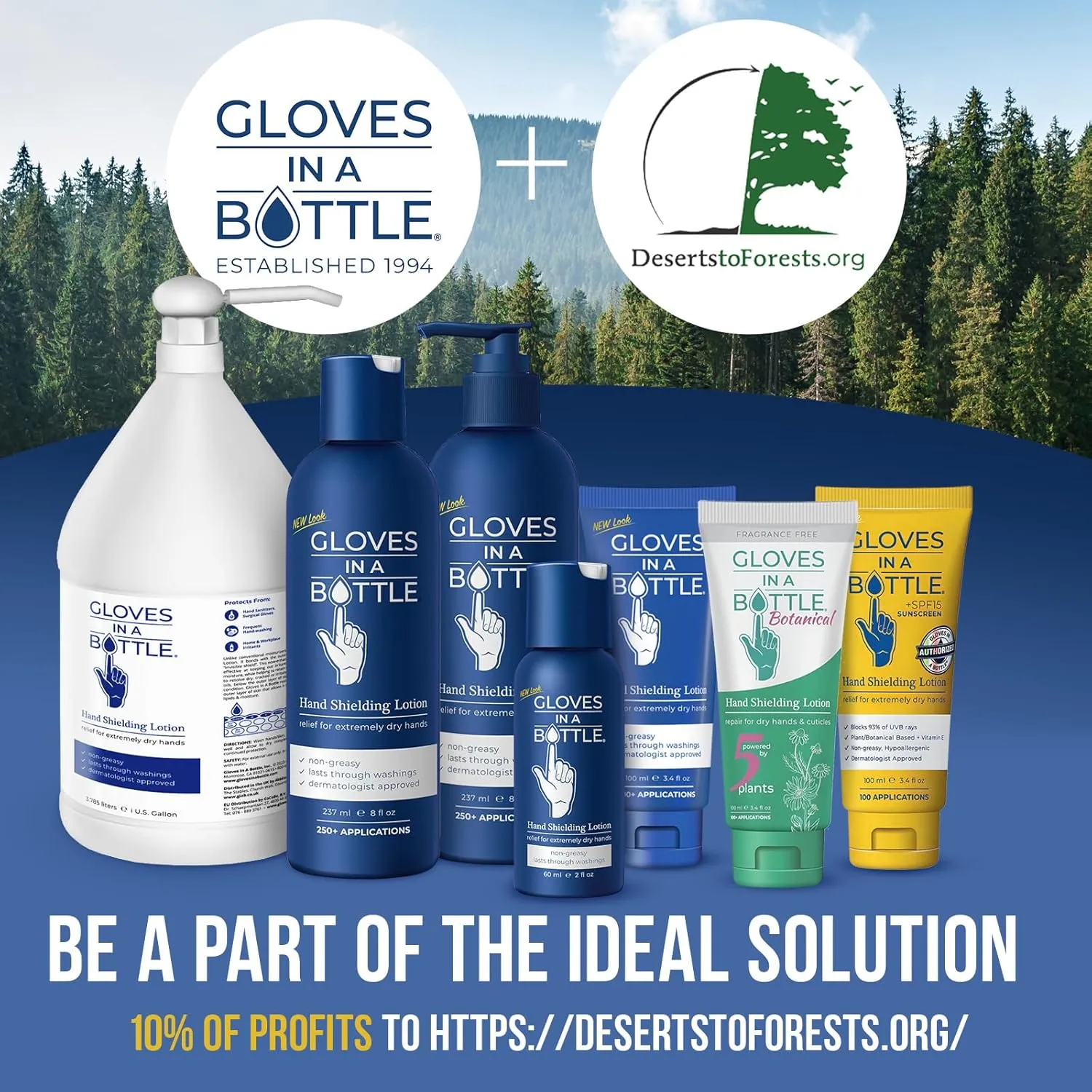 Gloves In A Bottle Working Hands Cream – Hypoallergenic Moisturizing Lotion for Severely Cracked Hands – Protective Hand Treatment for Workers, Nurses & More – 16 oz with Pump