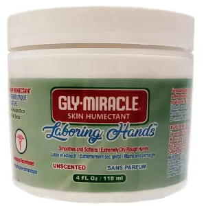 GLY MIRACLE Laboring Hands Moisturizing Body Cream, 4 oz - Non-Greasy Skin Humectant for Extremely Dry Skin, Hands, Body, and Feet, Fragrance-Free with Pure Glycerin for Nourishing Hydration