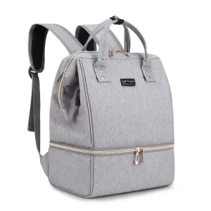 GOGOSO Breast Pump Bag - Lunch Bags Breastmilk Cooler Backpack Breastfeeding Mom Gray